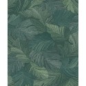 Grandeco|Papel pintado floral estampado hojas abstracto verde|Abstracto