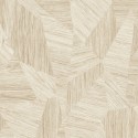 Grandeco|Abstraktes Mosai-Holz 3D Beige Tapete|Holzimitat