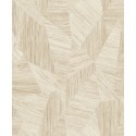 Grandeco|Abstraktes Mosai-Holz 3D Beige Tapete|Holzimitat