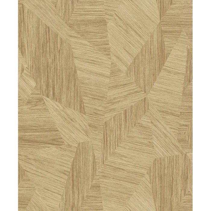 Grandeco|Abstract mosaic wood 3D brown wallpaper|Wood Imitation