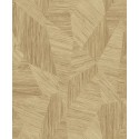 Grandeco|Abstraktes Mosai-Holz 3D Braun Tapete|Holzimitat