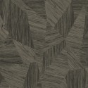 Grandeco|Papier peint abstrait mosaïque bois 3D noir|Imitation Bois