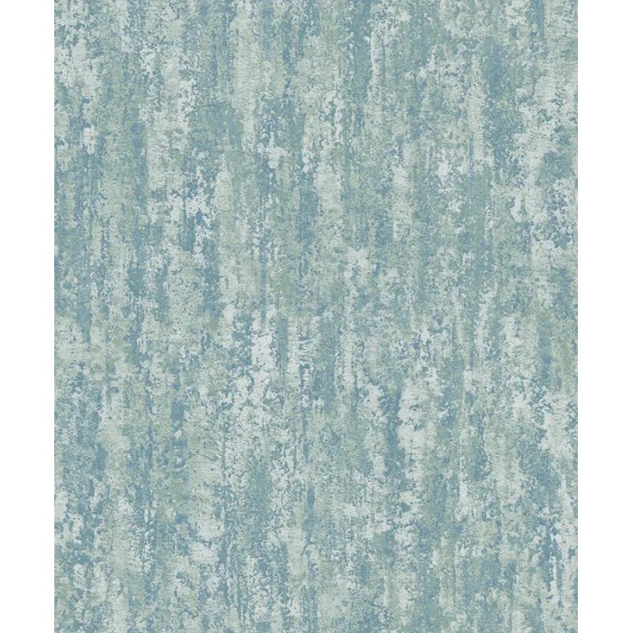 Grandeco|Industrial concrete-effect turquoise wallpaper|Concrete Imitation