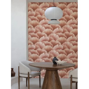 Grandeco|Papier peint intemporel coraux marins beige toasté|Tropical 2