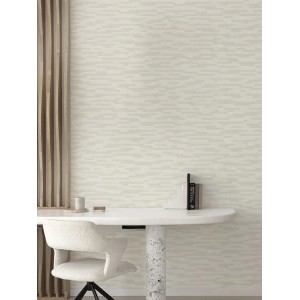 Casadeco|White geometric wallpaper for modern bedroom|Minimalist 2