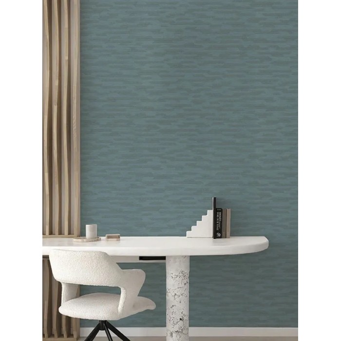 Papel pintado moderno patrón abstracto azul petróleo - Grandeco Belize BZ3204