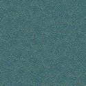 Grandeco|Modern marine shell shapes blue and gold wallpaper|Wallpaper