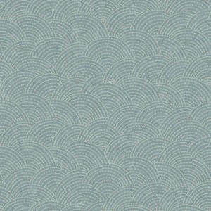 Architects Paper|Papier peint géométrique bleu, vert et or métallisé|Art Déco