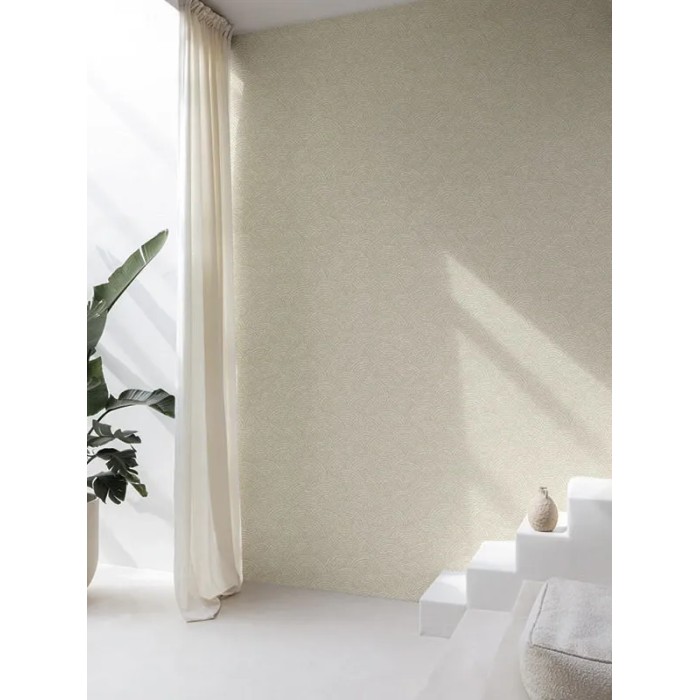 Grandeco|Moderne Muschelformen Meeresdesign Beige Tapete|Zeitgenössisch