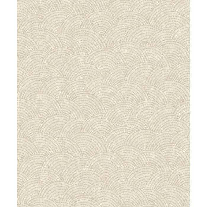 Papel pintado moderno formas conchas marinas beige - Grandeco Belize BZ3315