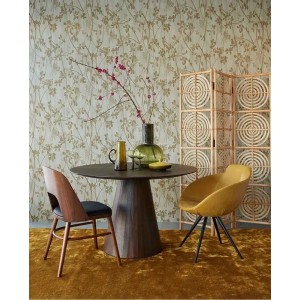 Eijffinger|Rustic wallpaper with silhouetted lilac purple branches|High-End 2