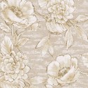 Eijffinger|Tapete große Blumen beige rustikal|Hochwertige