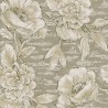 Eijffinger|Papel pintado flores grandes verde beige rústico|Alta Gama