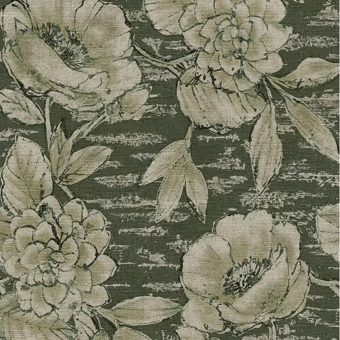 Eijffinger|Papel pintado flores grandes verde rústico|Rústico