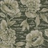 Eijffinger|Papier peint grandes fleurs vert rustique|Rustique
