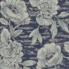 Eijffinger|Papier peint grandes fleurs bleu rustique|Haut Gamme