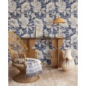 Eijffinger|Papier peint grandes fleurs bleu rustique|Haut Gamme