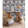 Eijffinger|Papier peint grandes fleurs bleu rustique|Haut Gamme