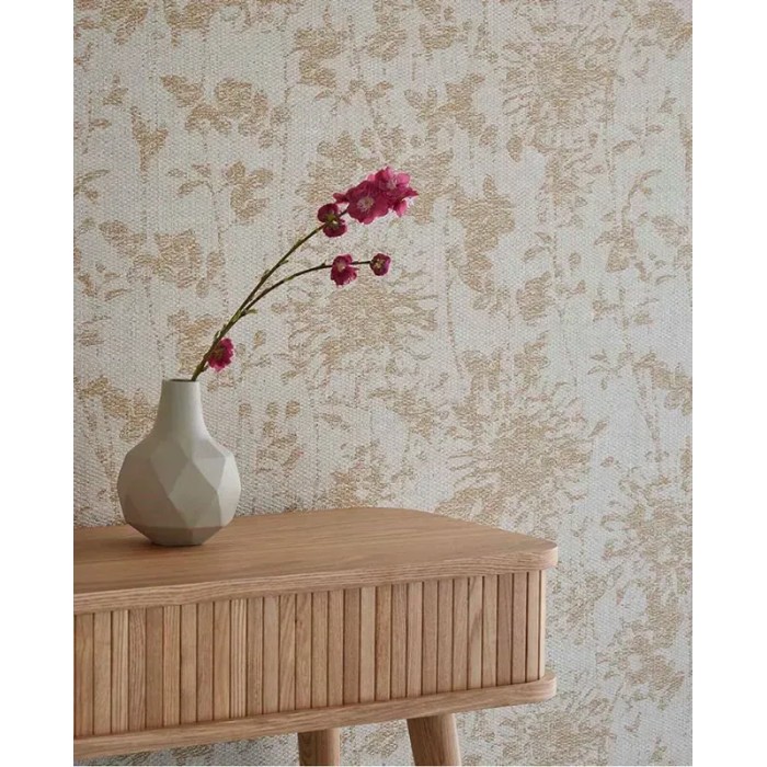 Eijffinger|Papel pintado ramas tropicales beige rústico|Rústico