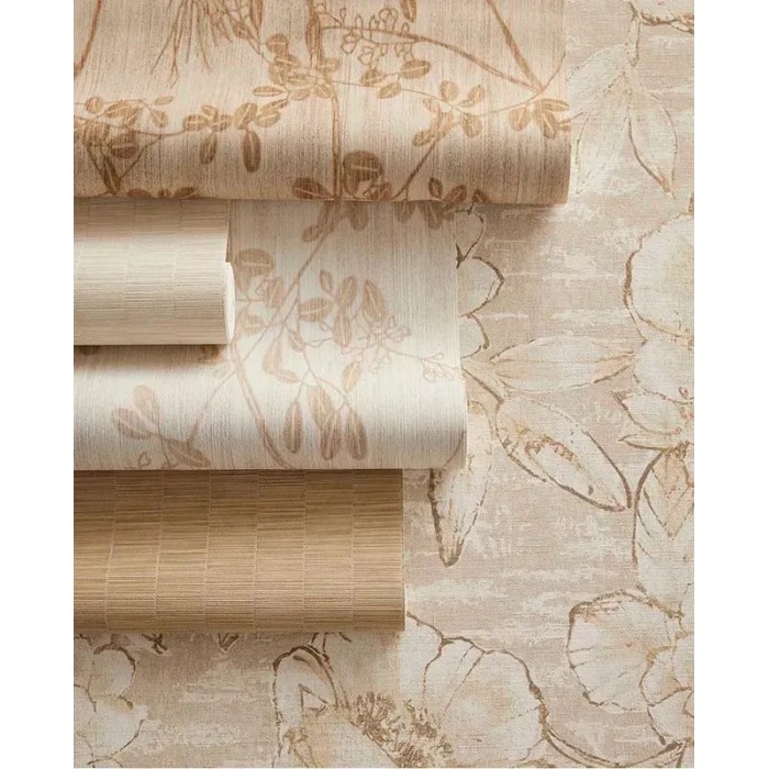 Eijffinger|Papel pintado bambú tejido beige arena oriental étnico|Alta Gama