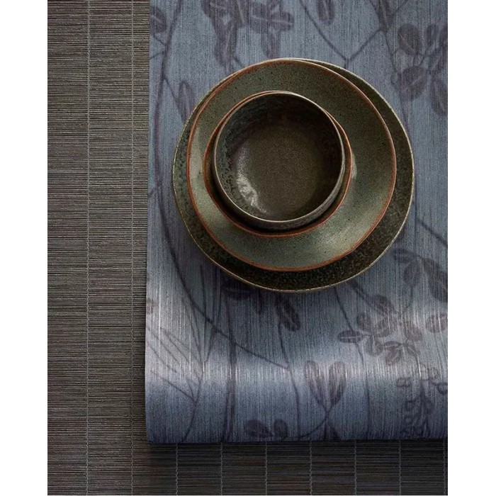 Eijffinger|Oriental ethnic wallpaper with woven bamboo in blue|Raffia Imitation