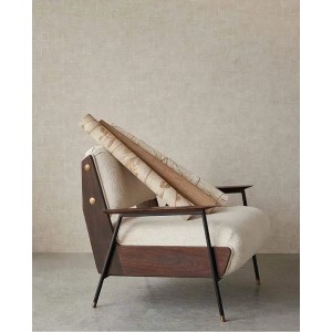 Eijffinger|Ethnic wallpaper with checked sackcloth in taupe brown|Checkered 2