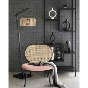 Eijffinger|Ethnic wallpaper with checked sackcloth in taupe brown|Checkered 2