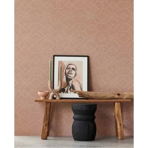 Eijffinger|Scandinavian geometric tapestry wallpaper in grey|Fabric Imitation 2