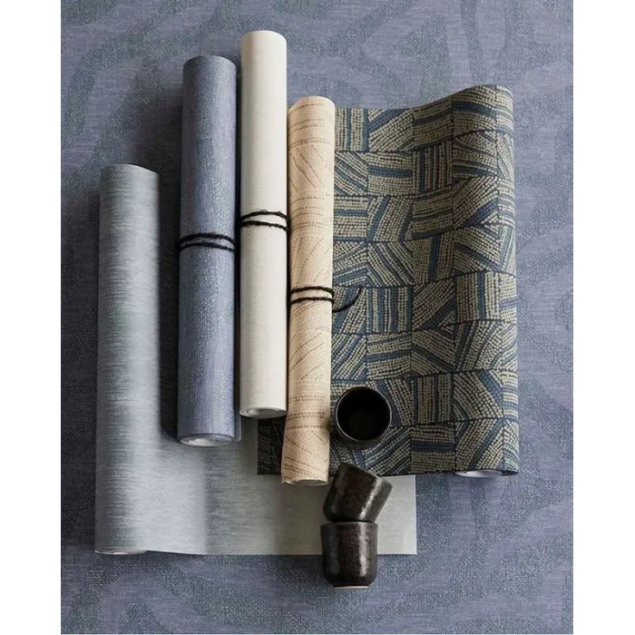 Papel pintado moderno rayas capas horizontales azul - Eijffinger Embrace 324024