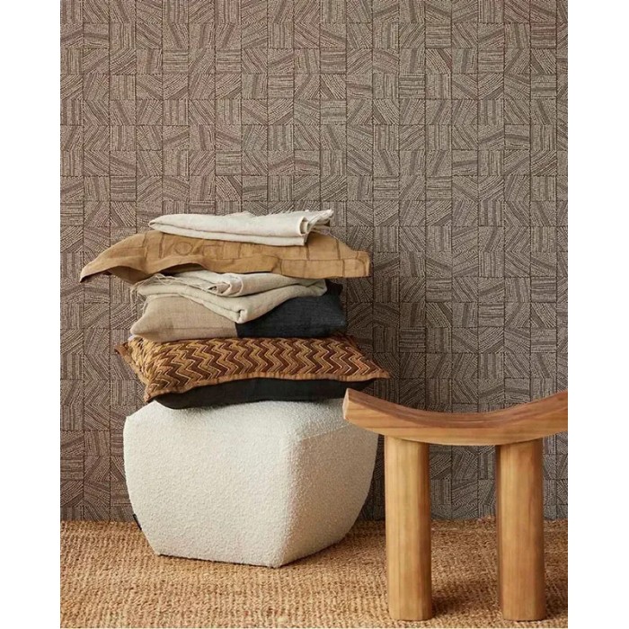 Papel pintado mosaico de puntos azul étnico moderno - Eijffinger Embrace 324032