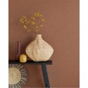 Eijffinger|Rustic modern wallpaper with leaf veins in chocolate brown, glossy|Wallpaper