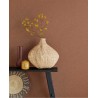 Eijffinger|Rustic modern wallpaper with leaf veins in chocolate brown, glossy|Wallpaper