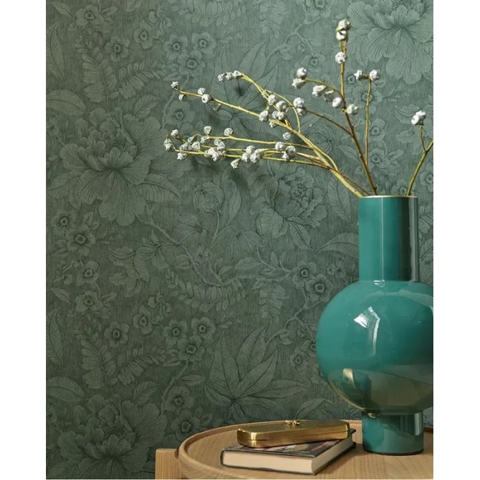 Pip Studio|Papier peint romantique grandes fleurs vertes|Papier Peint