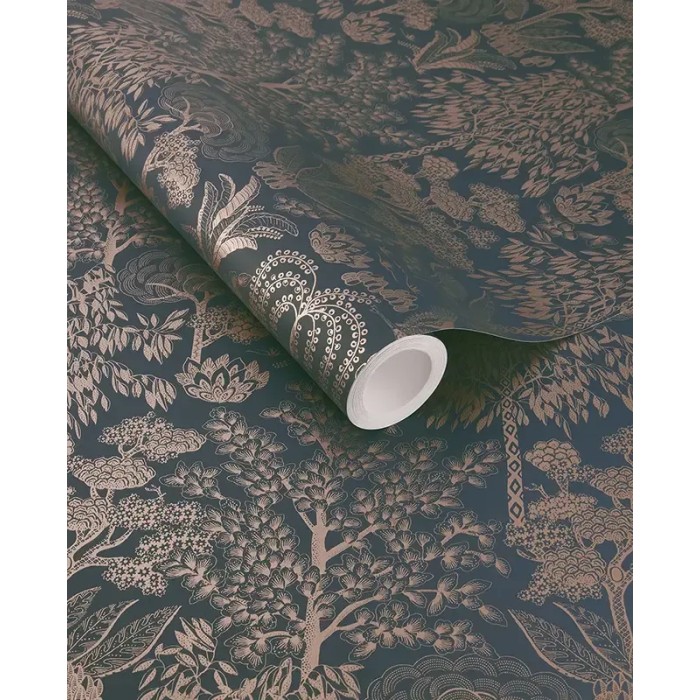 Pip Studio|Romantische Tapete mit Waldlandschaft in Blau|Tapeten