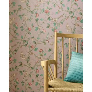 Pip Studio|Romantic wallpaper with flowers and birds in sage green|Romantic 2