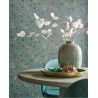 Pip Studio|Romantic wallpaper with flowers and birds in fern green|Wallpaper