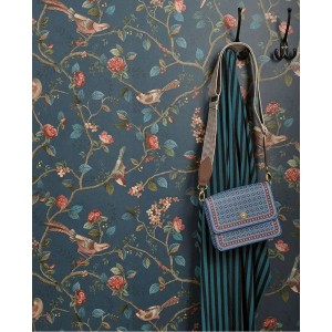Pip Studio|Romantic wallpaper with flowers and birds in sage green|Romantic 2