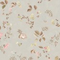 Pip Studio|Romantic wallpaper with small Japanese flowers in grey beige|Oriental
