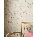 Pip Studio|Papel pintado romántico pequeñas flores japonesas beige grisáceo|Oriental