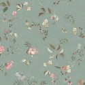Pip Studio|Romantische Tapete mit kleinen japanischen Blumen in Grün|Romantisch