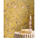 Pip Studio|Romantische Tapete mit kleinen japanischen Blumen in Ockergelb|Romantisch
