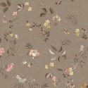Pip Studio|Romantische Tapete mit kleinen japanischen Blumen in Braun|Romantisch