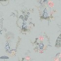 Pip Studio|Wallpaper with porcelain vases and flowers in blue grey|Minimalist