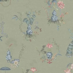 Casamance|Ethno Tapete braun Textilmosaik|Hochwertige