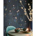 Pip Studio|Papier peint romantique fleurs bleu marine|Oriental