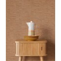 Eijffinger|Scandinavian oriental wallpaper with woven bamboo in off-white|High-End