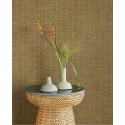 Eijffinger|Oriental ethnic wallpaper with woven bamboo in blue|Raffia Imitation