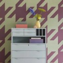 Eijffinger|Wall mural houndstooth pattern green and red|Wallmurals