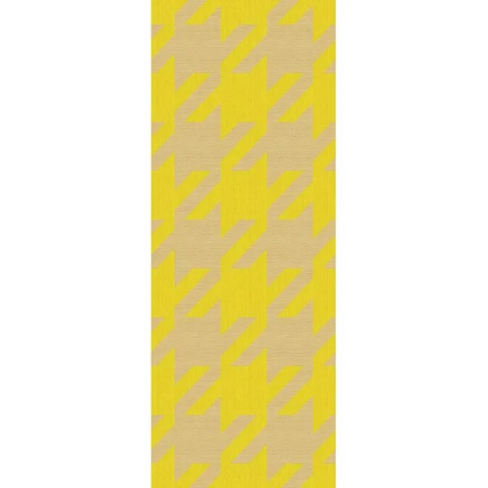 Eijffinger|Mural pared patrón retro amarillo tipo pico de gallo|Murales de Pared