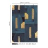Eijffinger|Wandbild modern abstrakte Komposition blau gold|Wandbild